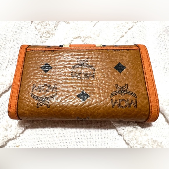 Preloved 💯 MCM Web Monogram Trifold Medium Wallet - Picture 15 of 16
